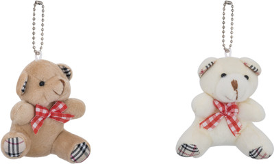 

Shubheksha Combo of 2 Cute Teddy Bear Soft Material (Brown,White) Key Chain