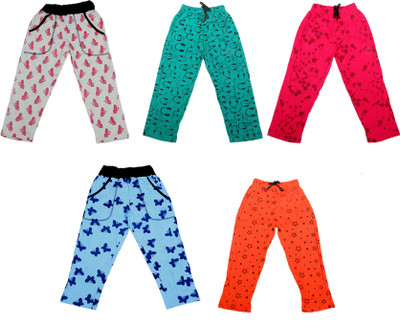 IndiWeaves Track Pant For Girls(Multicolor, Pack of 5)