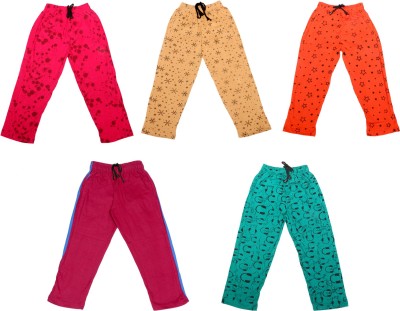 IndiWeaves Track Pant For Girls(Multicolor, Pack of 5)