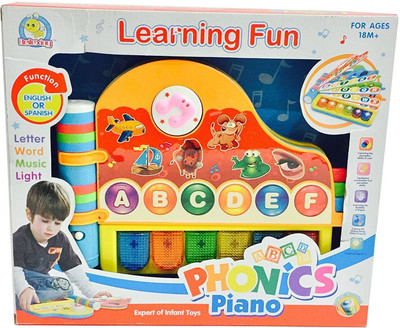 

Prince Toys LEARNING PHONICS PIANO FOR BEGINNERS(Multicolor)