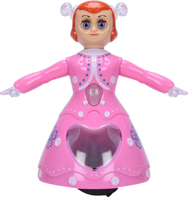 

Toyvala Kids Princess Doll Dancing & Rotating Angel Girl Flashing Lights with Music Gift Toy(Pink)