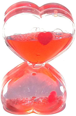 

Gooddeals Liquid motion Dual Love Hearts Romantic oil drop timer Acrylic Paper Weights with Transparent finish(Set Of 1, Red)