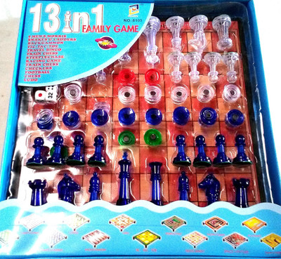 

OM 13 In 1 Magnetic Ludo Chess Snacks And Ladders Set Game(13 Pieces)