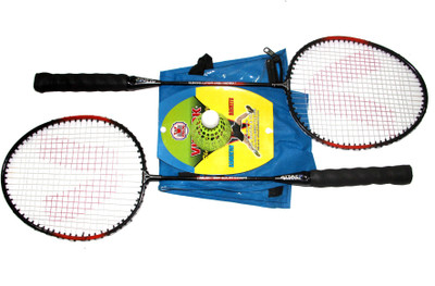 

VIRLOK attack Black, Red Strung Badminton Racquet(G3 - 3.5 Inches, 185 g)