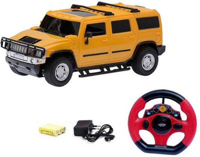 

Balaji Hummer Style Racing Rechargeable Car With Radio Control Steering(Yellow, Multicolor), Multicolor;yellow
