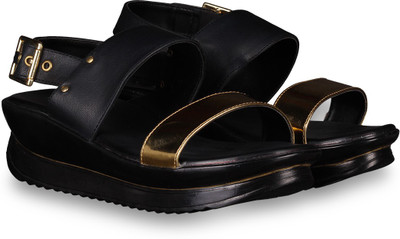 FootIn Women Gold Wedges