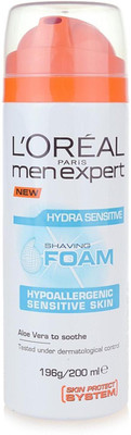 

L'Oreal Paris Men Expert Shaving Foam, Hydra Sensitive - 196g/200ml(200 ml)