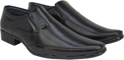 

Footsteps Men's Formal Shoes Slip On For Men(Black