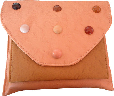 

Marino Mantra Girls Evening/Party Orange, Beige Leatherette Sling Bag, Beige;orange