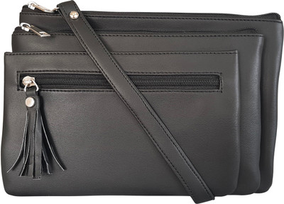 

Toteteca Bag Works Women Formal Black PU Sling Bag
