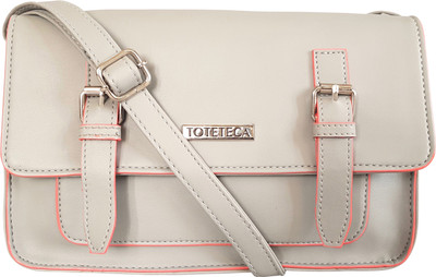 

Toteteca Bag Works Women Formal Grey PU Sling Bag