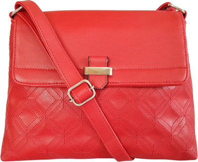 

Toteteca Bag Works Women Casual Red PU Sling Bag