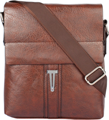 

Margaux Men & Women Casual Brown PU Sling Bag