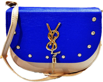 

kandkkreation Women Evening/Party Blue PU Sling Bag