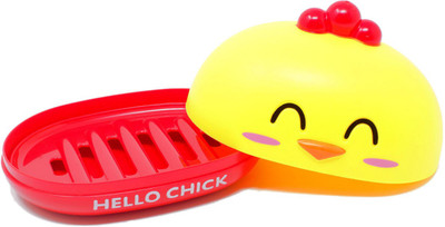 

Tootpado Hello Chick Soap Box - Yellow (HNKc143) - Soap Cases Bathroom With Cover(Yellow)