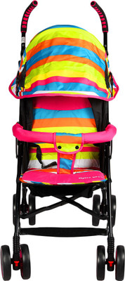 

RIMJHIM TOYS Baby Stroller, Baby Pram with Adjustable Seating Positions and Rotating Wheels with Brakes Stroller(Multi, Pink)