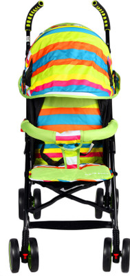 

RIMJHIM TOYS Baby Stroller, Baby Pram with Adjustable Seating Positions and Rotating Wheels with Brakes Stroller(Multi, Green)