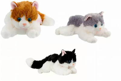 

soniya Enterprises cat - 30 cm(Brown, Black, Grey), Black;brown;grey