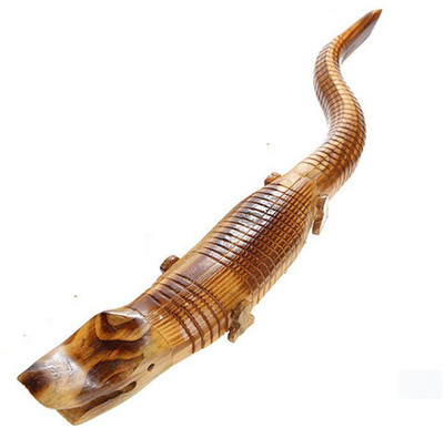 

sharma Enterprises Aligator Shaped Wooden Craft Model Home Showcase Display Toy 48 cm Toy Accessory(showpiece Brown)
