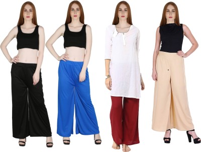 MARAMI Regular Fit Women Blue, Maroon, Black, Beige Trousers