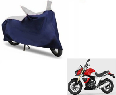 MOCKHE Two Wheeler Cover for Mahindra(Mojo, Blue, Silver)