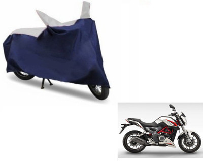 MOCKHE Two Wheeler Cover for DSK Benelli(TNT 25, Blue, Silver)