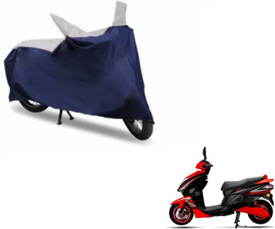MOCKHE Two Wheeler Cover for Kinetic(Nova, Blue, Silver)