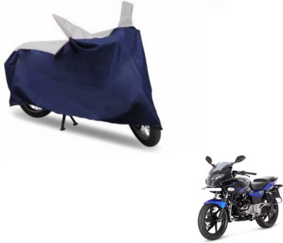 MOCKHE Two Wheeler Cover for Bajaj(Pulsar, Blue, Silver)