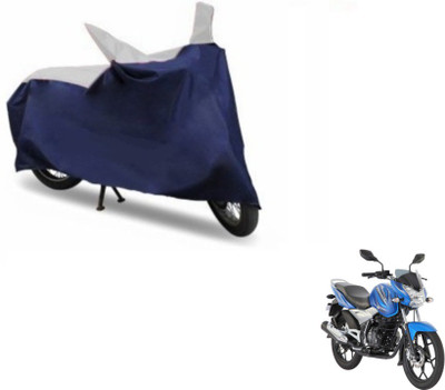 MOCKHE Two Wheeler Cover for Bajaj(Discover 125 DTS-i, Blue, Silver)