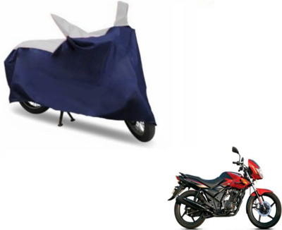 MOCKHE Two Wheeler Cover for TVS(Flame DS 125, Blue, Silver)