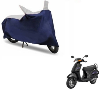 MOCKHE Two Wheeler Cover for Honda(Activa, Blue, Silver)