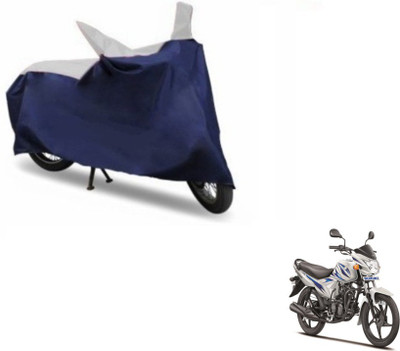 MOCKHE Two Wheeler Cover for Suzuki(Hayate, Blue, Silver)