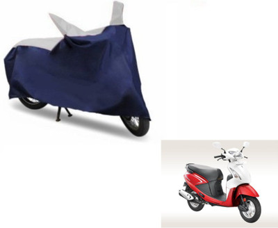 MOCKHE Two Wheeler Cover for Hero(Pleasure, Blue, Silver)