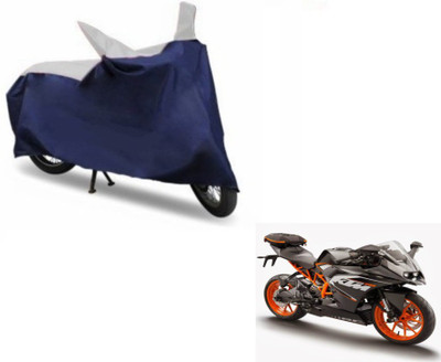MOCKHE Two Wheeler Cover for KTM(RC 200, Blue, Silver)