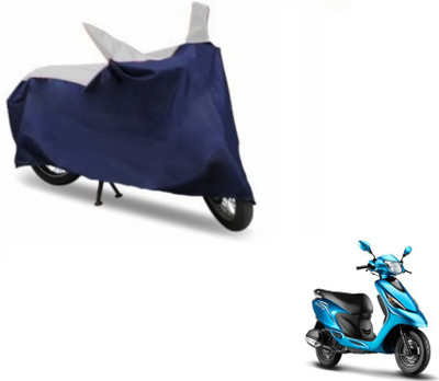 MOCKHE Two Wheeler Cover for TVS(Zest, Blue, Silver)