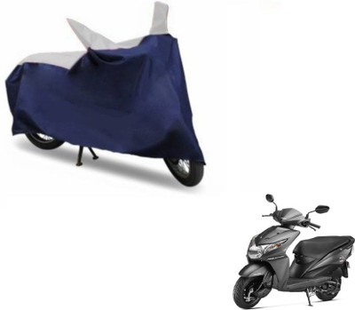 MOCKHE Two Wheeler Cover for Honda(Dio, Blue, Silver)