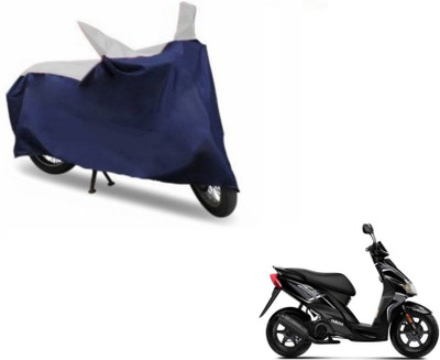 MOCKHE Two Wheeler Cover for Yamaha(Jog R, Blue, Silver)