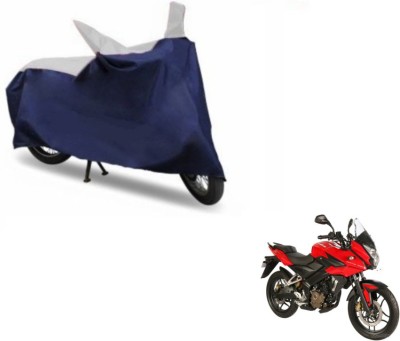 MOCKHE Two Wheeler Cover for Bajaj(Pulsar, Blue, Silver)