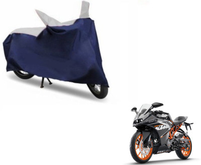 Flipkart SmartBuy Two Wheeler Cover for KTM(RC 390, Blue, Silver)