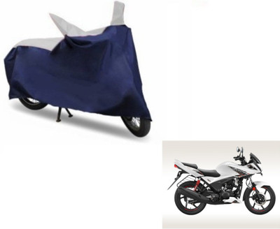 MOCKHE Two Wheeler Cover for Hero(Ignitor, Blue, Silver)