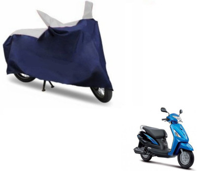 Flipkart SmartBuy Two Wheeler Cover for Suzuki(Zeus, Blue, Silver)