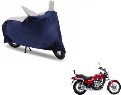 MOCKHE Two Wheeler Cover for Bajaj(Avenger 220 DTS-i, Blue, Silver)