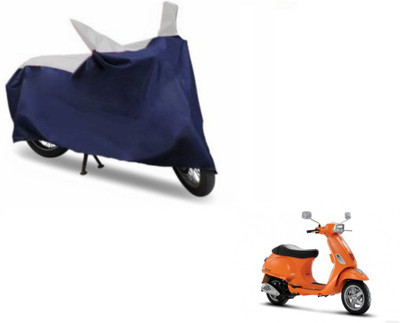 MOCKHE Two Wheeler Cover for Universal For Bike(Vespa SXL, Blue, Silver)