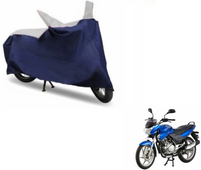MOCKHE Two Wheeler Cover for Bajaj(Discover 150 s, Blue, Silver)