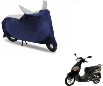 MOCKHE Two Wheeler Cover for Hero(Electric Zippy, Blue, Silver)