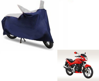 MOCKHE Two Wheeler Cover for Hero(CBZ, Blue, Silver)