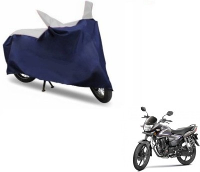 MOCKHE Two Wheeler Cover for Honda(CB Shine, Blue, Silver)