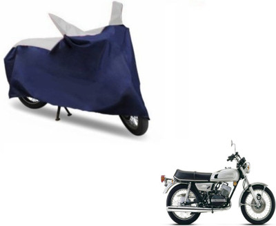 MOCKHE Two Wheeler Cover for Yamaha(RD 350, Blue, Silver)