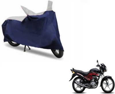 MOCKHE Two Wheeler Cover for Yamaha(YBR 125, Blue, Silver)