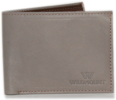 

Wildmount Men Grey Genuine Leather Wallet(3 Card Slots)
